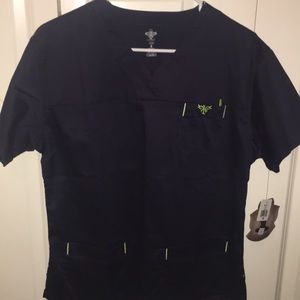 Med Couture Navy Scrub Top